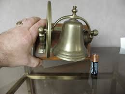 vintage Hotel Desk Bell Ring roon service Reception Shop Foyer wood Brass vtg | eBay