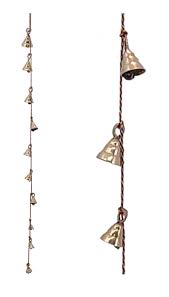 Brass Bells on Red String - inspired living