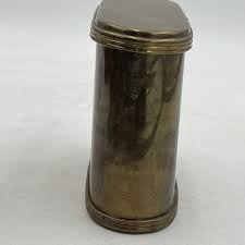 VTG Solid Lidded Brass Storage Stash Oval Shape Flat Bottom Container 5" x 5" | eBay