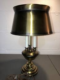 Vintage Brushed Brass Lamp with Shade 3 way 17” to top of shade rim | eBay