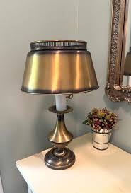 Mid Century Brass Table Lamp: Vintage Desk Lighting With Metal Shade - Etsy