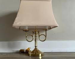 Vintage Brass Horn Bouillotte Table Lamp ~ - Etsy