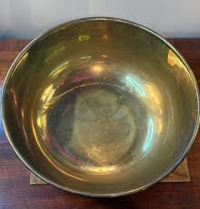 Large Chinoiserie Brass Bowl - Etsy