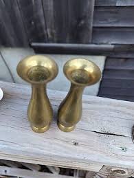 Pair Of Bras Bud Vases/ Candle Holders Made In India | eBay