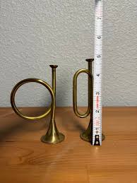 Vintage Brass Horns Candle Holders Bugle and Horn Set of 2 - Etsy