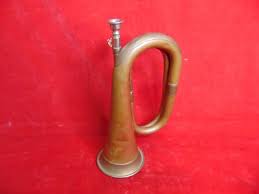 Vintage Brass & Copper Bugle Horn Chain Mouthpiece Military ...