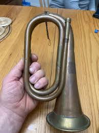 Vintage Copper & Brass Military Style Bugle Horn ~ Made in ...