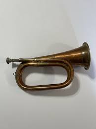 BUGLE MILITARY VINTAGE CAVALRY HORN WAR ERA ...