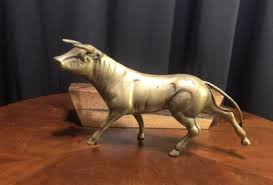 Vintage Solid Brass Running Bull Statue Sculpture 11.5” Stunning Piece | eBay