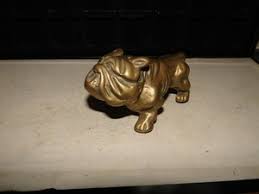 Gold Bulldog Statue | eBay