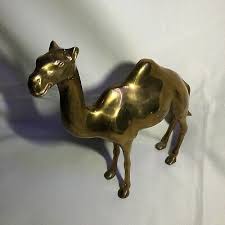 Vintage MCM Solid Brass Camel Statue Figurine Mid Century ...