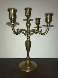 Large Antique 5-candle Brass Candelabra - Etsy