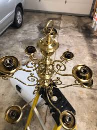 Beautiful Solid Brass Antique Chandler