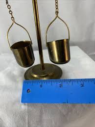 Glass Salt And Pepper On Brass Stand -Yoke Vntg | eBay