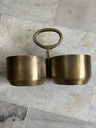 Brass Serving Bowl Set Of 2 With Handle Brass | eBay