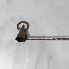 Art Deco Wrought Brass Candle Snuffer 15" | eBay