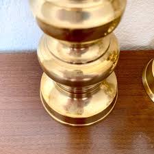 Vintage Set of 3 HOMCO Tall Brass Candle Holders - Wedding Decor- Mid Century Modern - Brass Candlesticks - Etsy