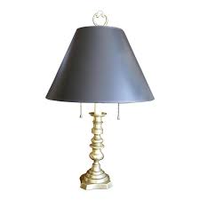 English Brass Candlestick Lamp, 19th Century | Chairish