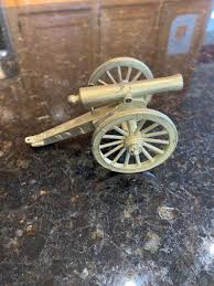 Vintage Civil War Cannon Replica Metal Cannon Brass Barrel ...