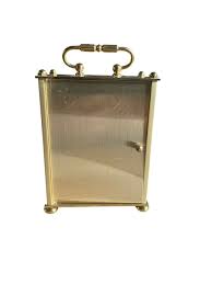 VINTAGE MINSTER BRASS CARRIAGE / MANTEL CLOCK - QUARTZ W ...