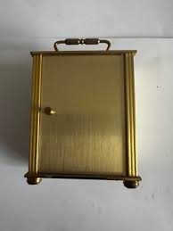 Seiko Quartz Brass Gold Tone Mantle Carriage Clock QP 281 G ...