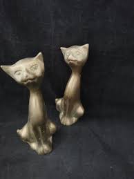2 Cute Brass Cats Vintage Decoration Tomcat - Etsy Denmark