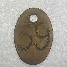 Antique / Vintage Solid Brass Cow Cattle Number Tag #39 | eBay
