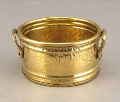 Planter Brass Round Embossed Handles Set/12 |3.75"D x 2"H ...