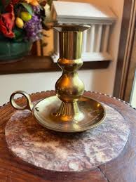 Brass chamber candlestick holder vintage 5" | eBay