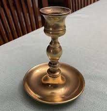 Baldwin Brass Saucer Base Candlestick 5" Vintage Polished ...