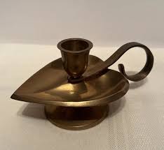 Vintage Small Solid Brass Heart Shape Candlestick Holder W/Swirled Handle 2.5” | eBay
