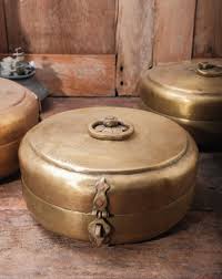 Vintage Round Brass Tiffin Box Etched Indian Storage Container - Etsy