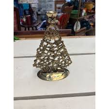 Intricate Christmas Tree Candle Holder ~ 9" Height x 5.75" Wide x 3" Depth | eBay