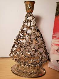 Vintage GODINGER SILVER PLATED CHRISTMAS Holiday TREE SHAPED CANDLE HOLDER | eBay