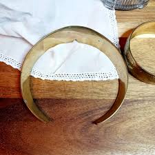 Brass Collar and Bangle Etched Tribal Set Primitive Ethnic ...