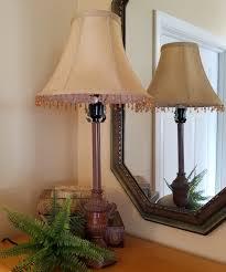 Candlestick Lamp with Beaded Shade – Wolf Ridge Farmhouse Market