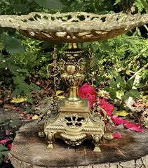 VINTAGE VASE FRUIT LEG AMPHORA & MONOGRAMS ORNATE BRASS CANDY ITALIAN HAND MADE | eBay