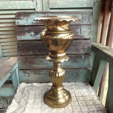 Vintage Solid Brass Pedestal Flowerpot Planter Brass Compote Brass Jardiniere - Etsy