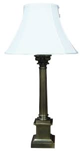 Vintage Frederick Cooper Chicago Brass Corinthian Column Table Lamp 35"