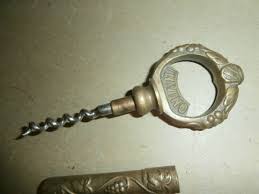 Vintage Veritas Invino Brass Key Corkscrew | eBay