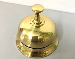 Solid Brass Hand-crafted Small Hotel Reception Desk Bell - Etsy