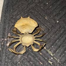 Vintage Brass Crab Hinged Top Mid Century Modern Ashtray or ...