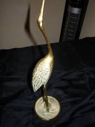 VINTAGE 60'S 70'S? SOLID BRASS EGRET HERON CRANES LEONARD SILVER MFG. CO. | eBay