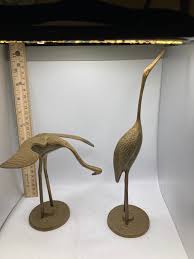 Brass Cranes Statues (CJ) - Etsy