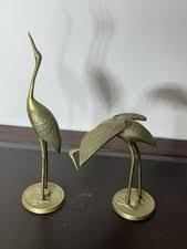 Heron Sculpture In Collectible Brass Metalware | eBay