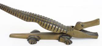 "Brass Alligator Nutcracker/ Letter Holder/ Paperweight" (SOLD)