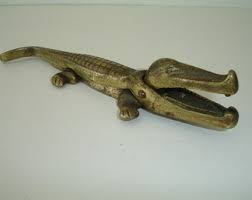 Vintage Solid Brass Taiwan Penco Mechanical Alligator/crocodile Nutcracker - Etsy Canada