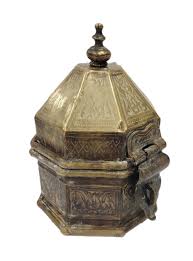 Sold at Auction: TURKISH BRASS SALT BOX
