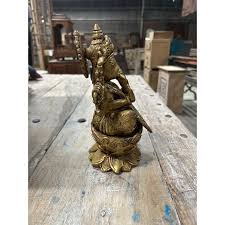 Vintage Indian Brass Statue of Ganesh | Chairish