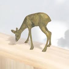 Set of 2 Vintage Mid-century Modern Brass Deer Figurines - Etsy